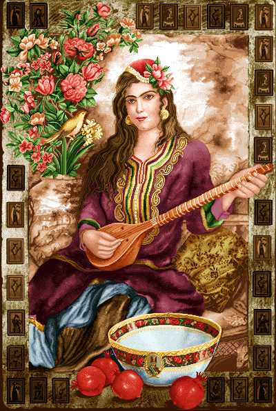 نقشه تابلو فرش بزم کد 0131